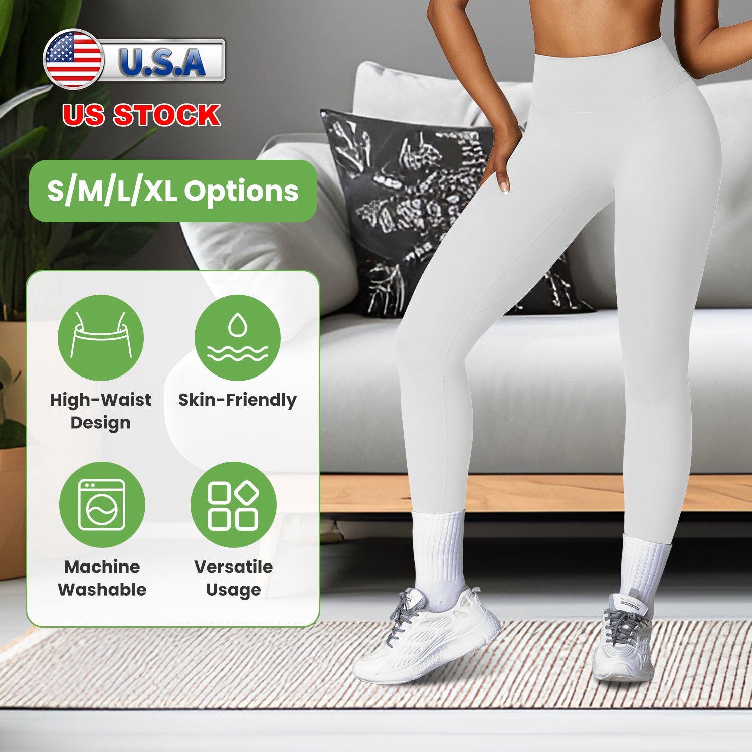 Women s High Waist Workout Leggings Tummy Control Compression Yoga Tight Pants