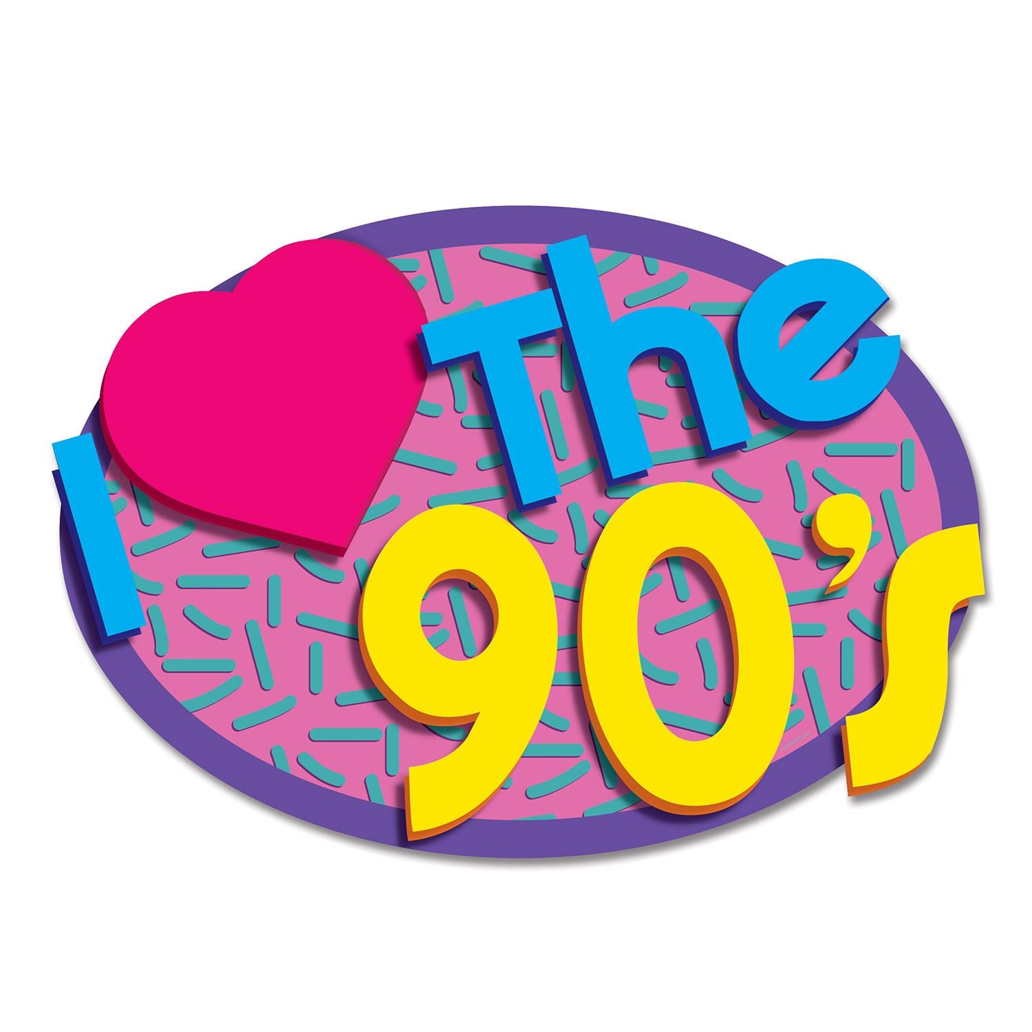 Beistle I Love The 90's Cutouts | Party Supply | Decoration