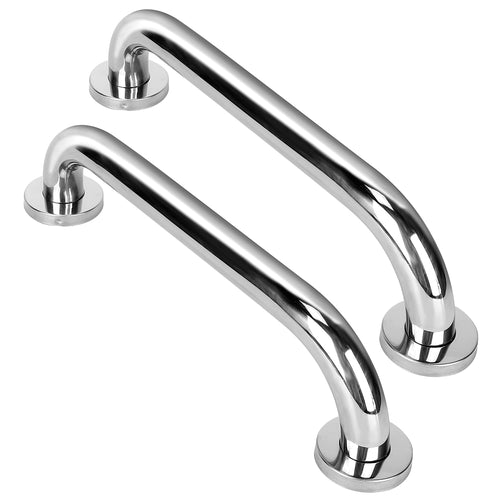2Pcs Bath Grab Bar 11.8in Sturdy Stainless Steel Shower Safety Handle For