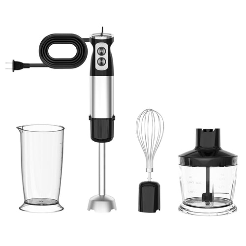 1000W 5 In 1 Immersion Hand Blender Stainless Steel Hand Mixer with 12 Speeds