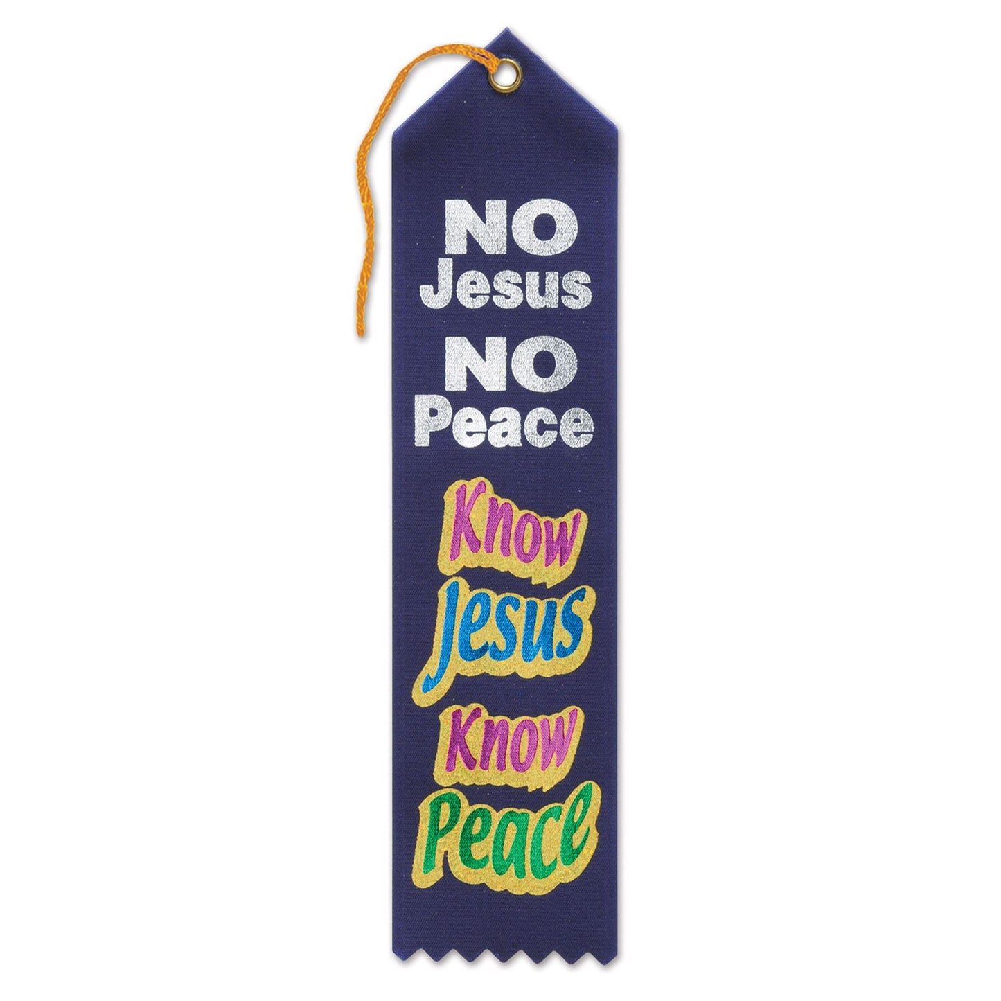 Beistle Know Jesus Know Peace Ribbon - Religious | Party Supply | Decoration