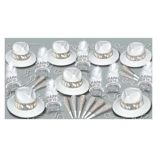 Beistle Silver LA Swing New Year Assortment (for 50 people) - New Years
