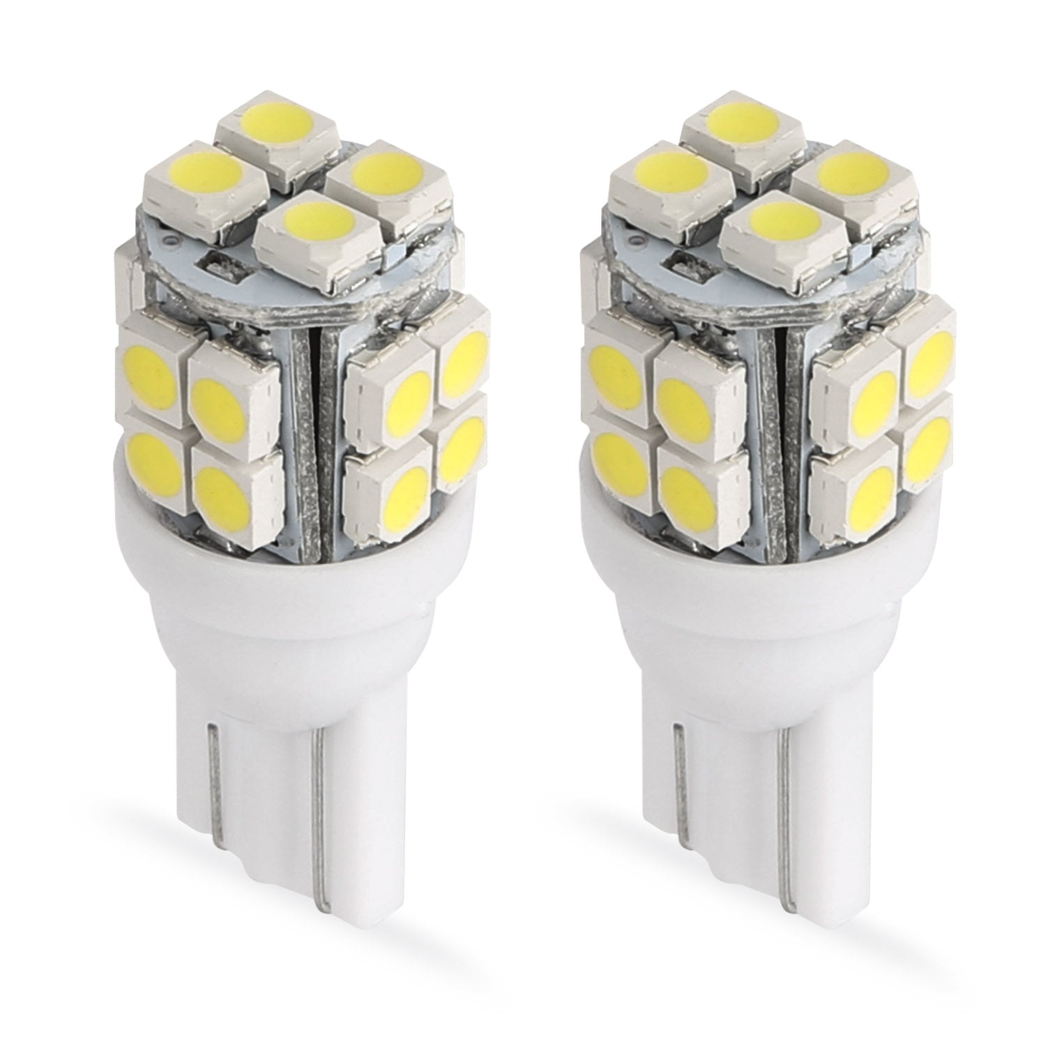 10Pcs 12V T10 LED Light Bulb Wedge Base Interior Dome Map LED Lights License