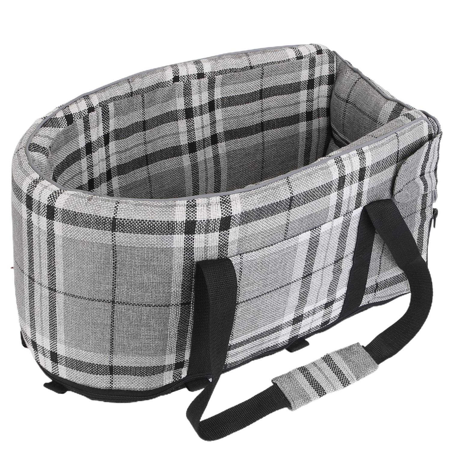 Console Pet Car Seat with Storage Pocket Booster Car Seat Portable Pet Travel