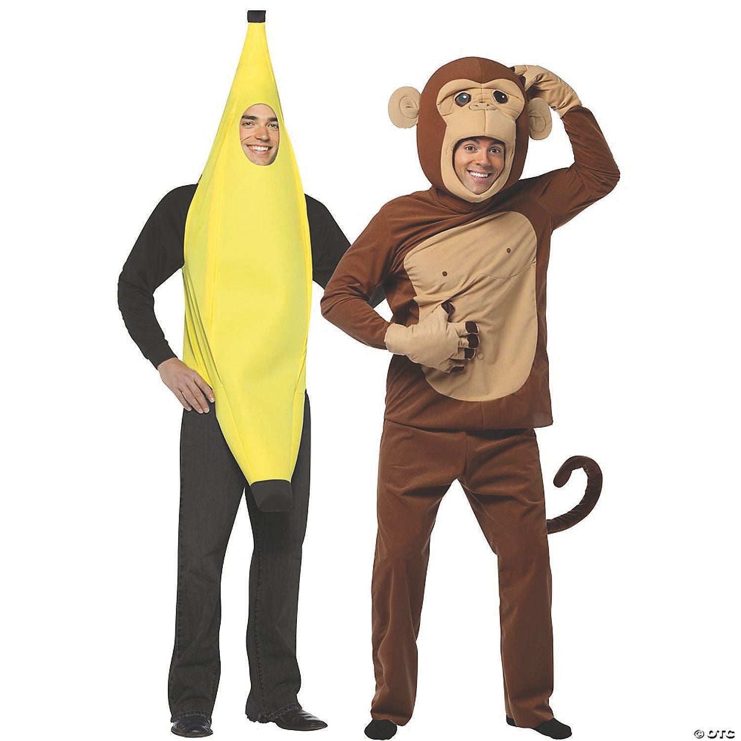 Mens | Adult Banana and Monkey Couple Costumes