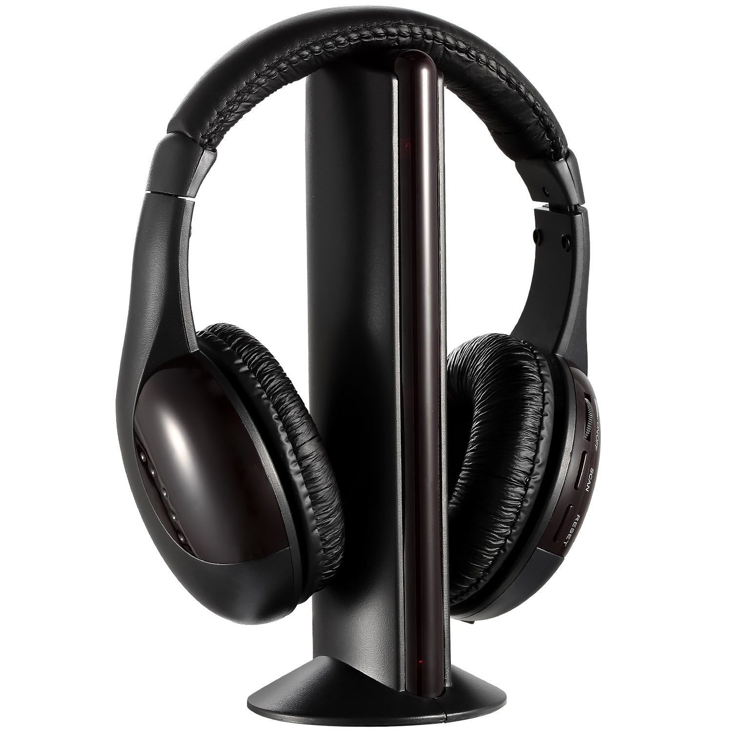 Wireless RF Headphones HiFi Over-Ear Headsets RF Transmitter Receiver w/
