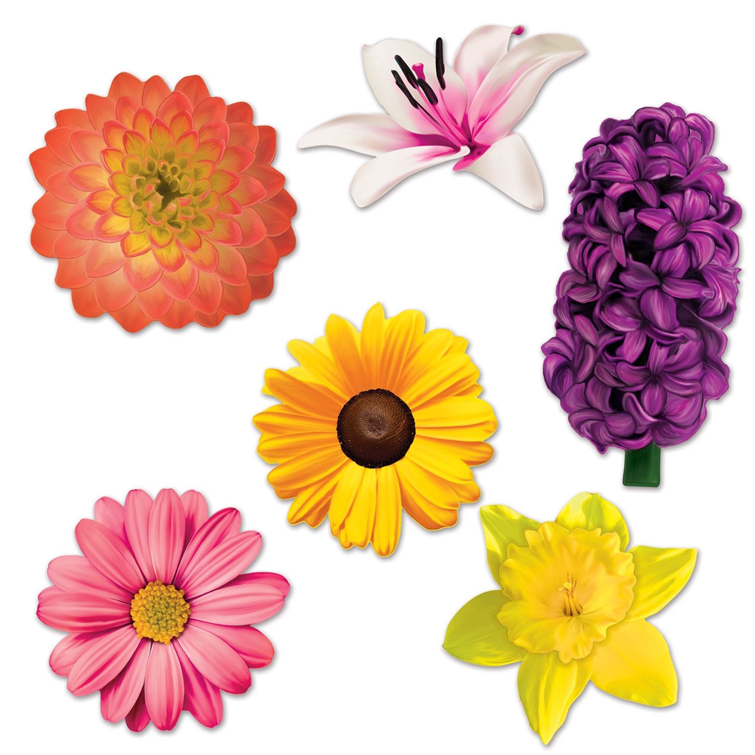Beistle Flower Cutouts - Spring/Summer | Party Supply | Decoration