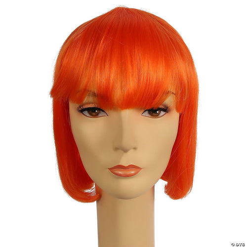 Womens Orange Bargain China Doll Wig