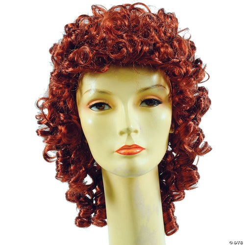 Womens Curly Wig | Dark Auburn