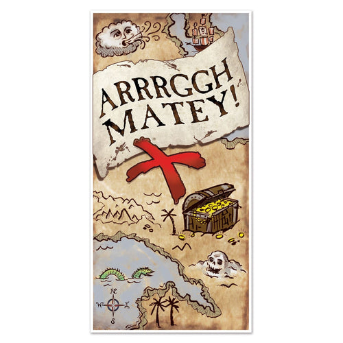 Beistle Treasure Map Door Cover - Pirate | Party Supply | Decoration