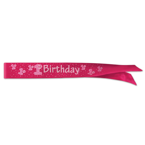 Beistle 1st Birthday Satin Sash | Party Supply | Decoration