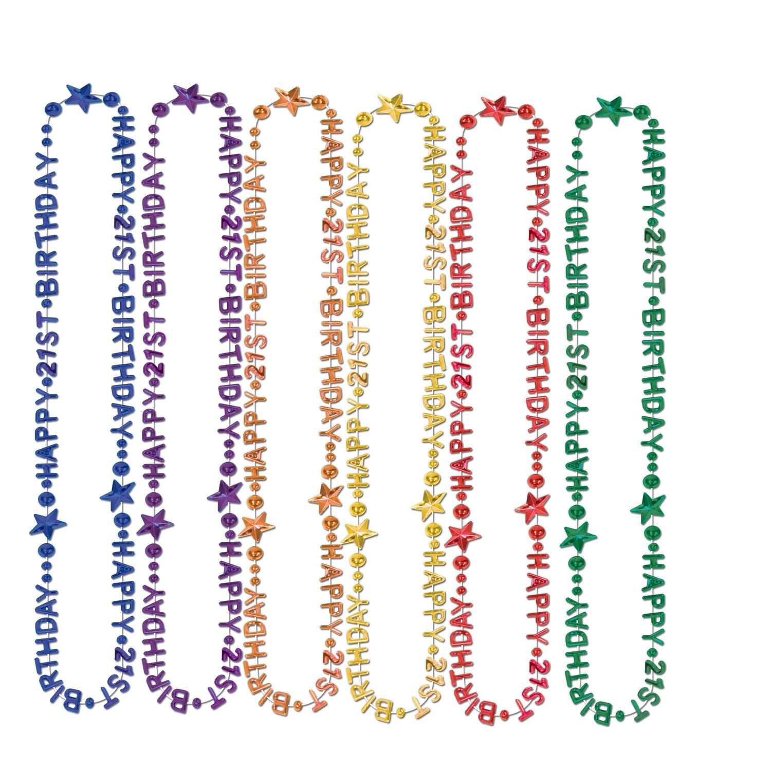 Beistle 21st Birthday Beads | Party Supply | Decoration