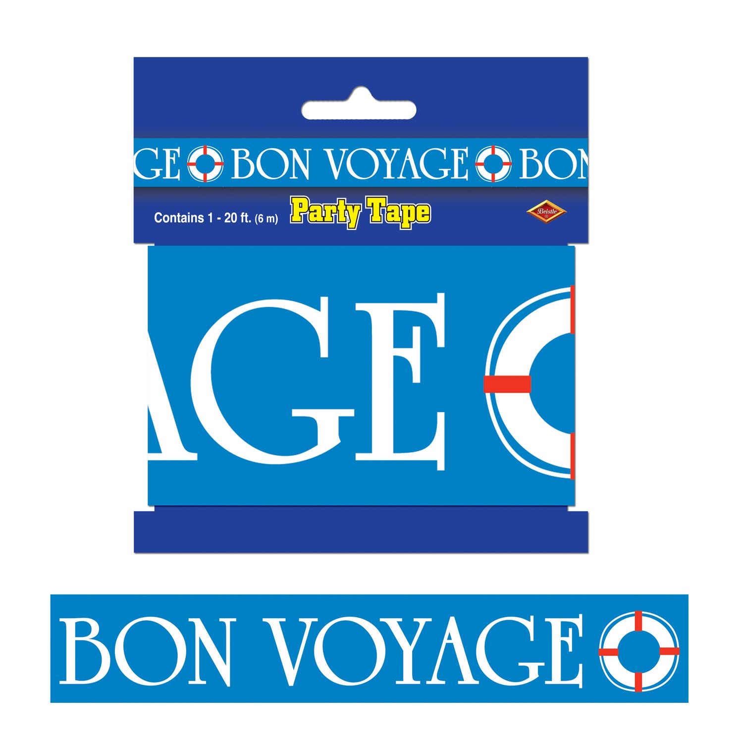 Beistle Bon Voyage Party Tape - Nautical | Party Supply | Decoration