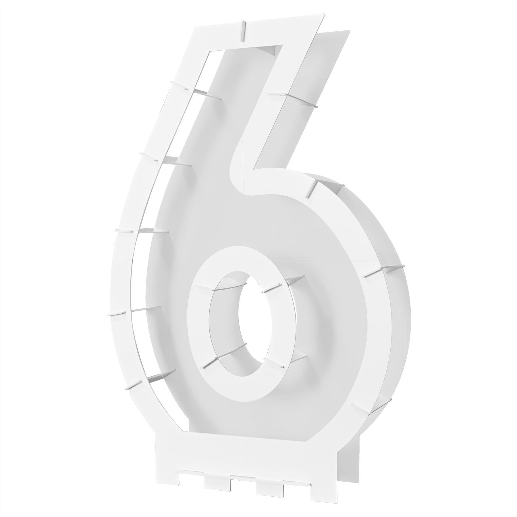 Balloon Mosaic Number 6 Frame