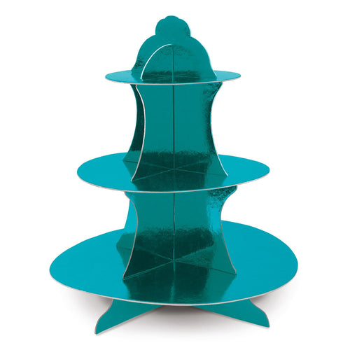 Beistle Metallic Cupcake Stand - Turquoise - General Occasion | Party Supply