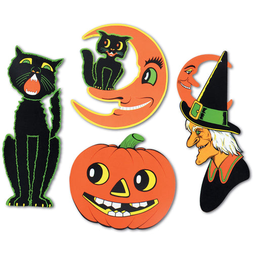 Beistle Retro Vintage Halloween Cutouts | Party Supply | Decoration