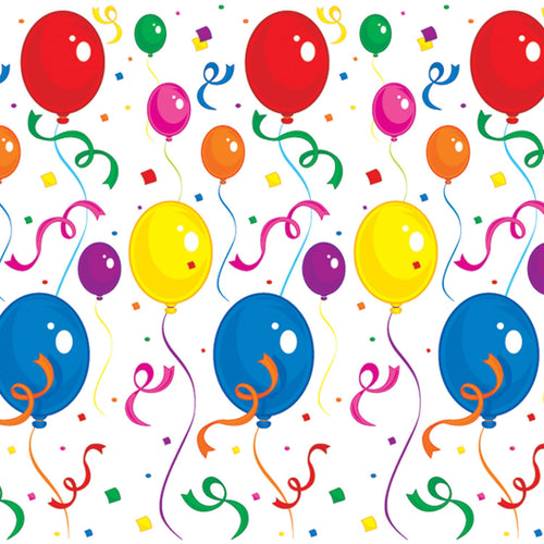 Beistle Balloons and Confetti Backdrop - Birthday | Party Supply | Decoration
