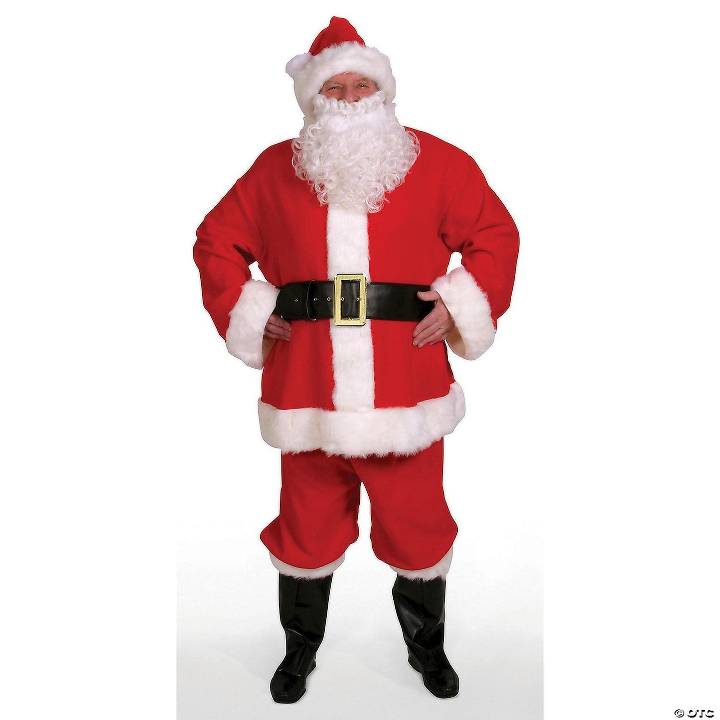 Mens 10-Piece Complete Santa Suit - Adult size 42-48
