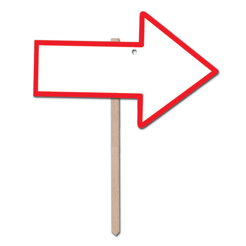 Beistle Red Blank Arrow Yard Sign - General Occasion | Party Supply