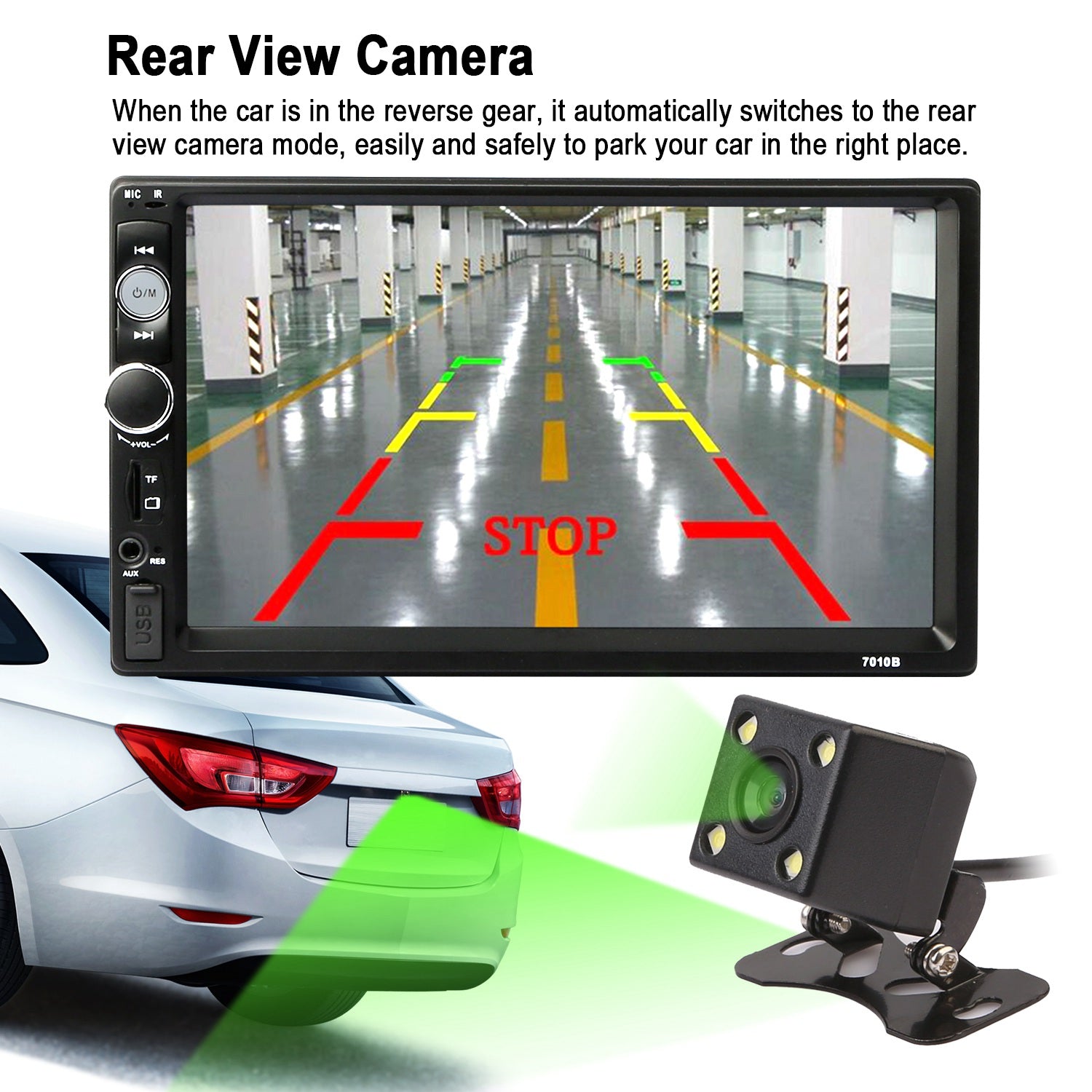 iMounTEK 7 Inches Universal Wireless Car MP5 Player 1080P Video Player Stereo