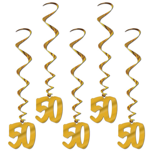 Beistle 50th Anniversary Whirls | Party Supply | Decoration