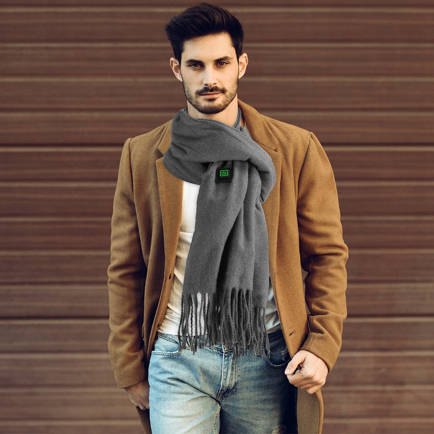 Electric Heated Winter Scarf USB Heating Neck Wrap Unisex Heated Neck Shawl