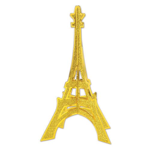 Beistle Glittered 3-D Eiffel Tower Centerpiece - French | Party Supply