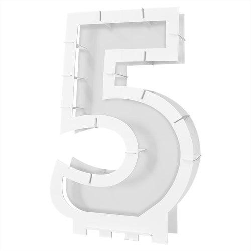 Balloon Mosaic Number 5 Frame