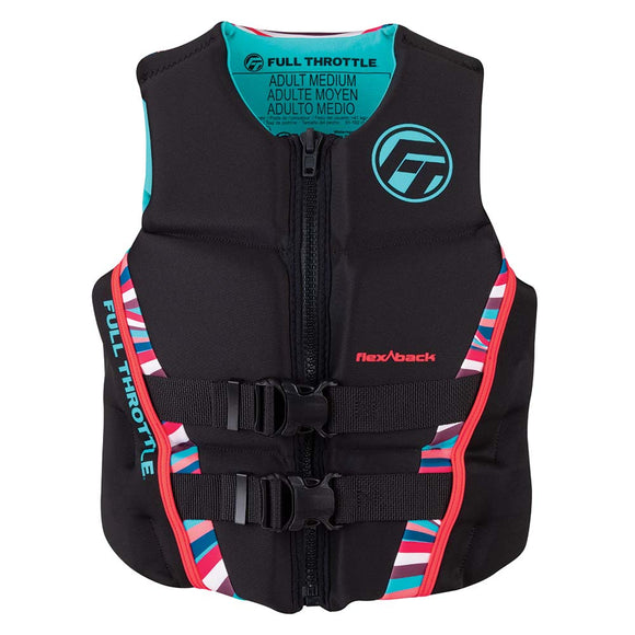 Full Throttle Womens Rapid-Dry Flex-Back Life Jacket - Womens S - Pink/Black [142500-105-820-22]