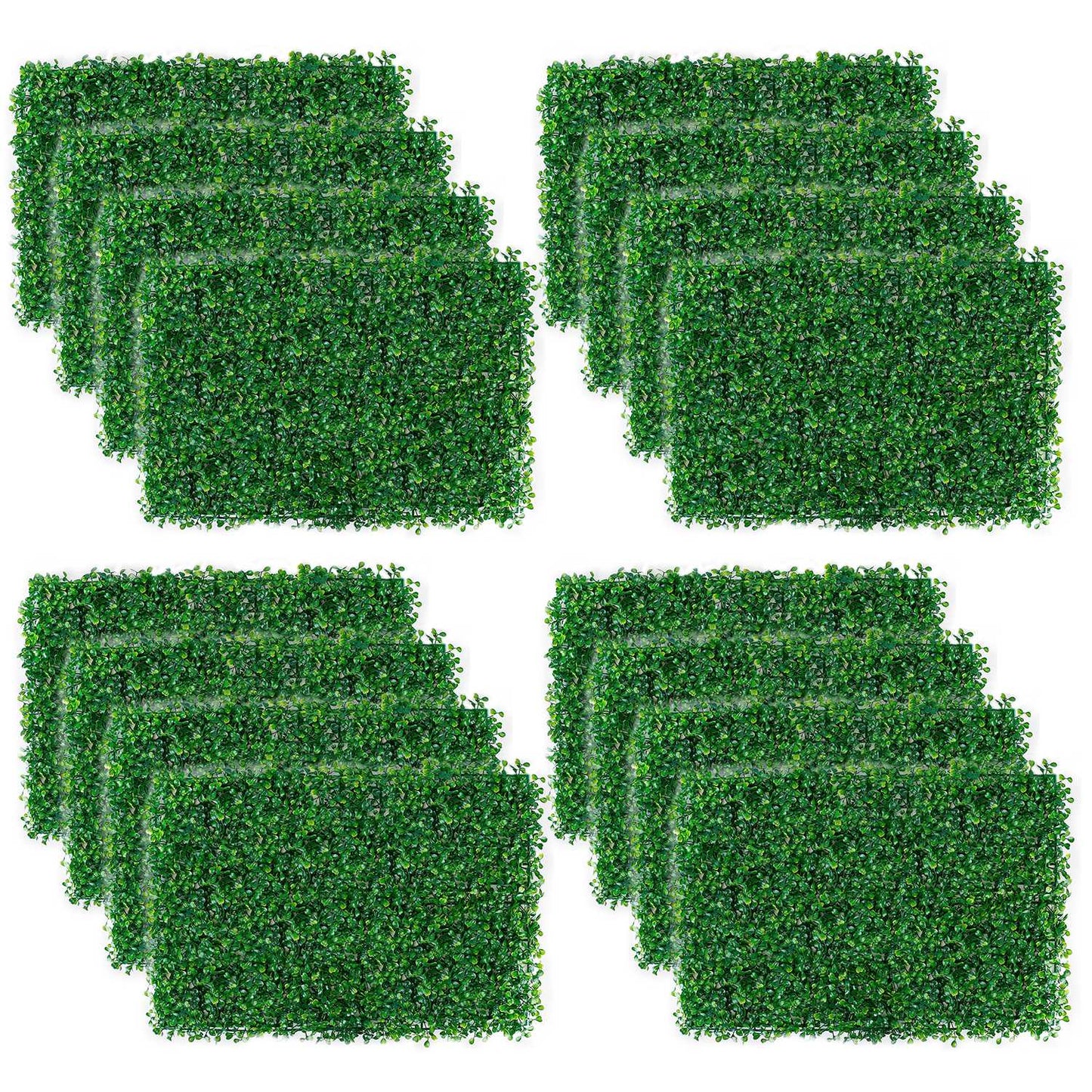 12Pcs 23.6x15.75in Artificial Boxwood Topiary Hedge Plant Grass Backdrop Fence