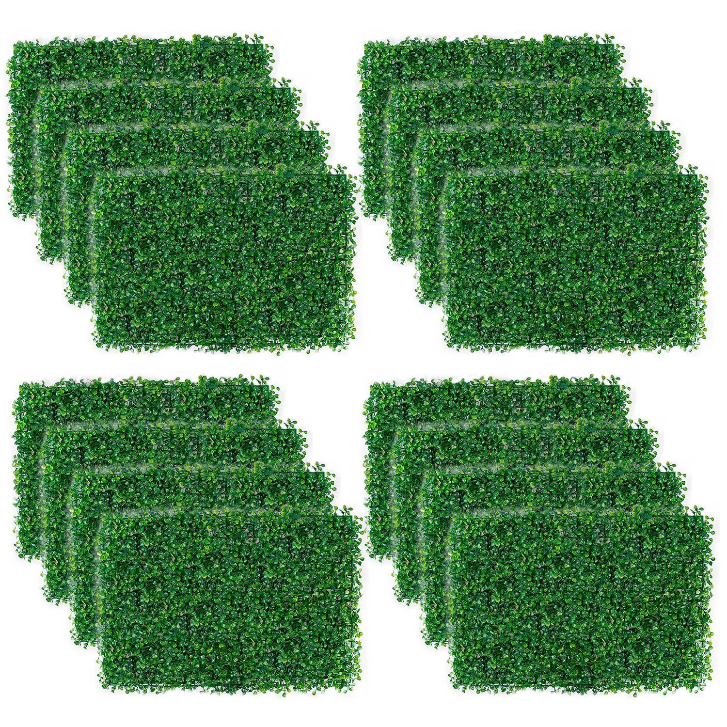 12Pcs 23.6x15.75in Artificial Boxwood Topiary Hedge Plant Grass Backdrop Fence