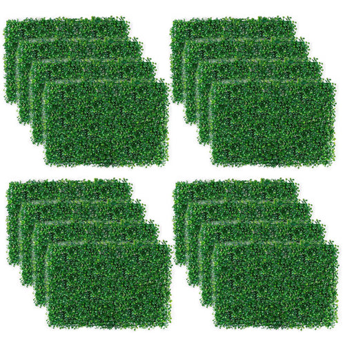 12Pcs 23.6x15.75in Artificial Boxwood Topiary Hedge Plant Grass Backdrop Fence