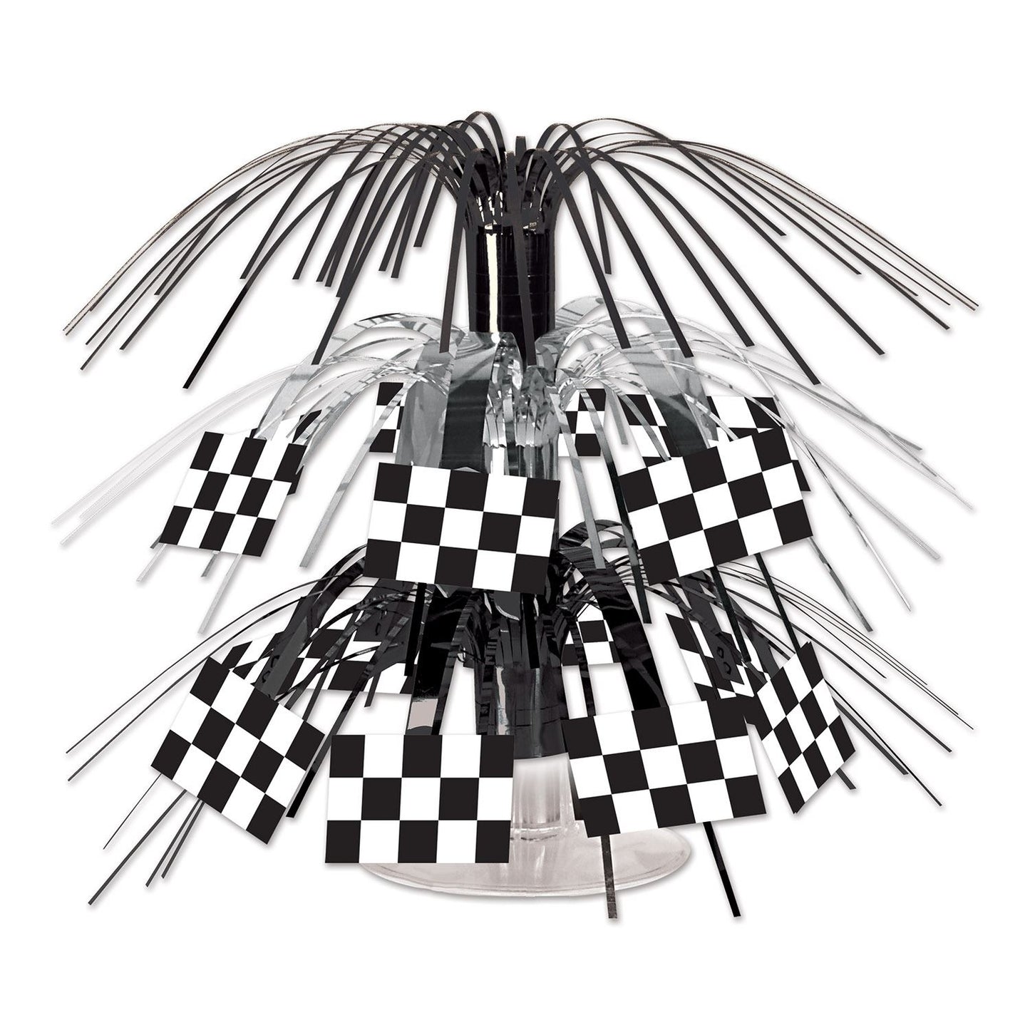 Beistle Checkered Flag Mini Cascade Centerpiece - Racing | Party Supply