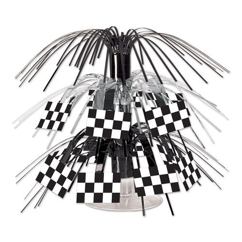 Beistle Checkered Flag Mini Cascade Centerpiece - Racing | Party Supply