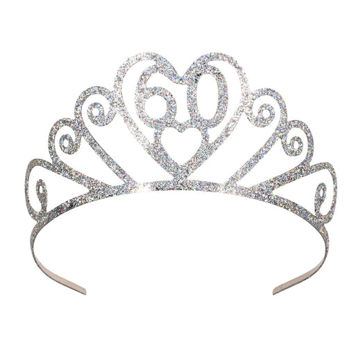 Beistle Glittered Metal 60 Tiara - Birthday-Age Specific | Party Supply