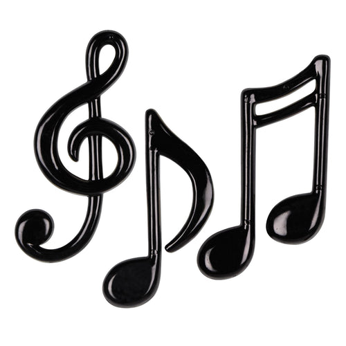Beistle Black Molded Plastic Musical Notes - Music | Party Supply | Decoration