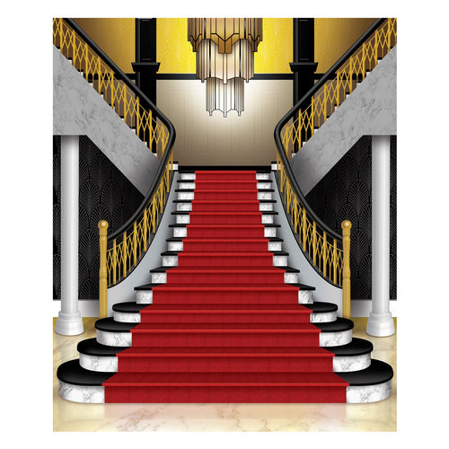 Beistle Grand Staircase Insta-Mural Photo Op - Awards Night | Party Supply