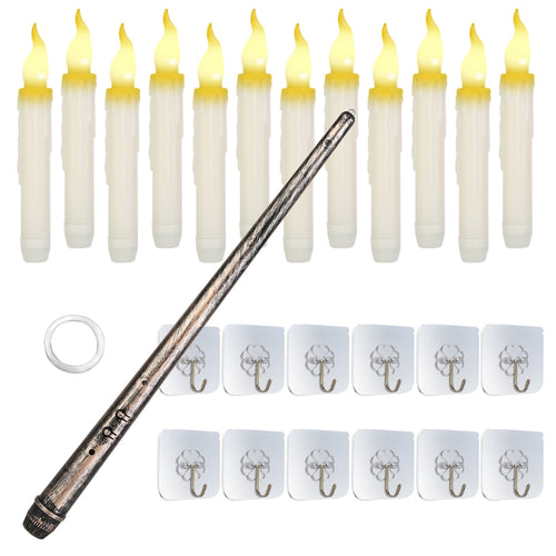 12Pcs Flameless Floating Candles LED Magic Hanging Candle Light Battery