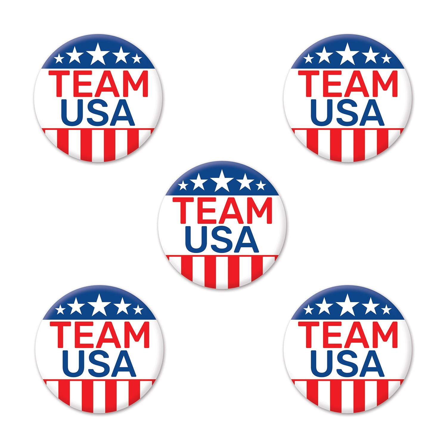 Beistle Team USA Party Buttons - Patriotic | Party Supply | Decoration