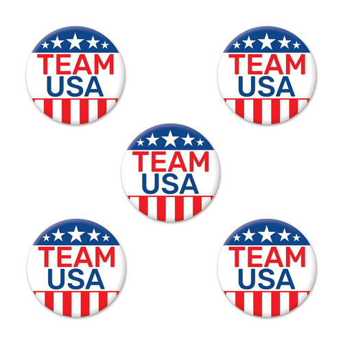 Beistle Team USA Party Buttons - Patriotic | Party Supply | Decoration