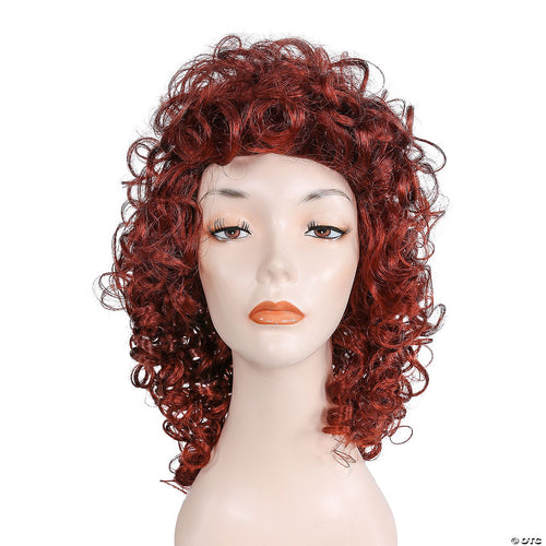 Womens Fancy Bargain Curly Wig | Auburn