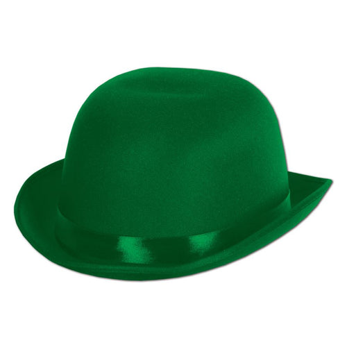 Beistle Green Satin Sleek Derby Hat - General Occasion | Party Supply