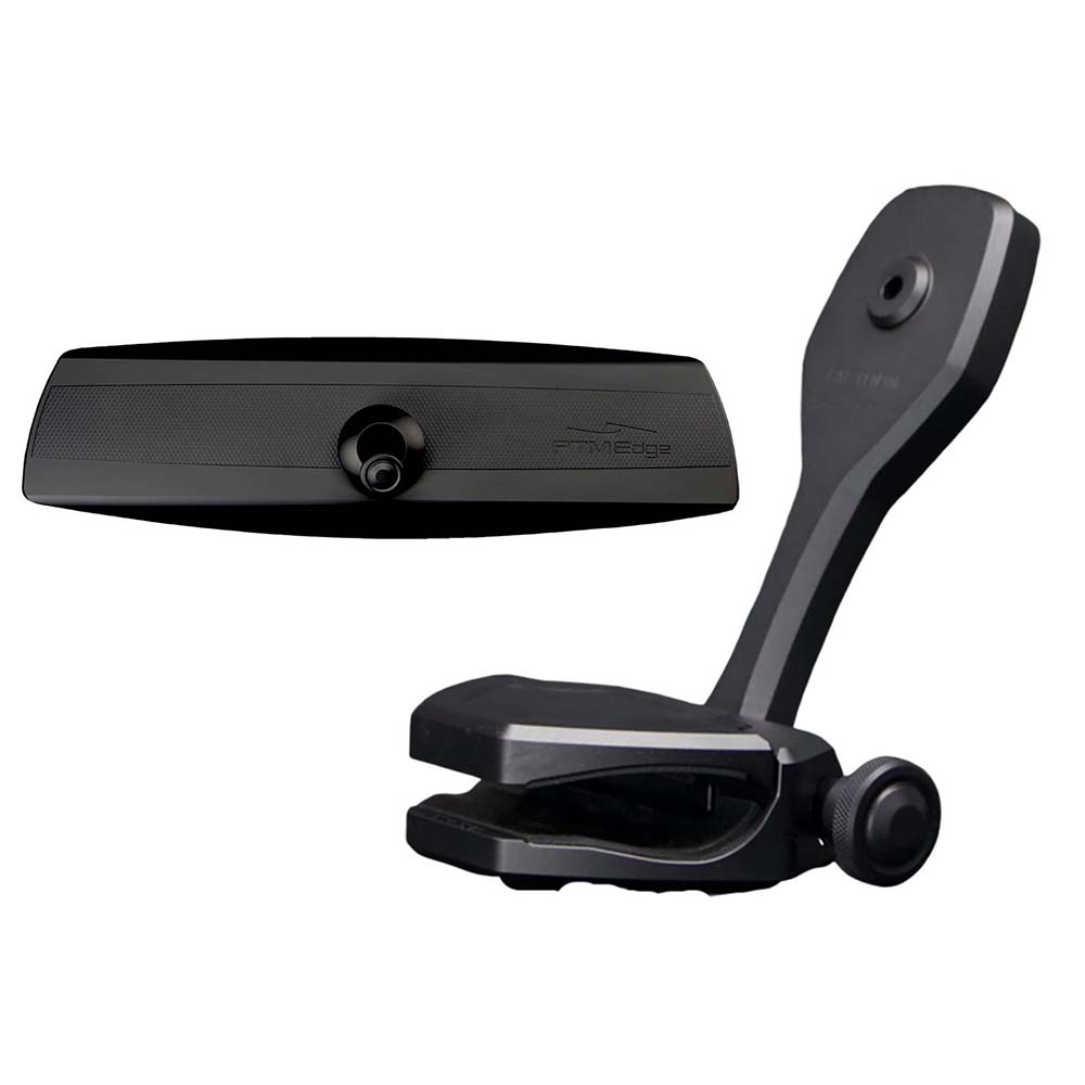 PTM Watersports Mirror/Bracket Kit w/VR-140 Elite Mirror ZXR-361 (Black) [P12848-1361TEBBK]