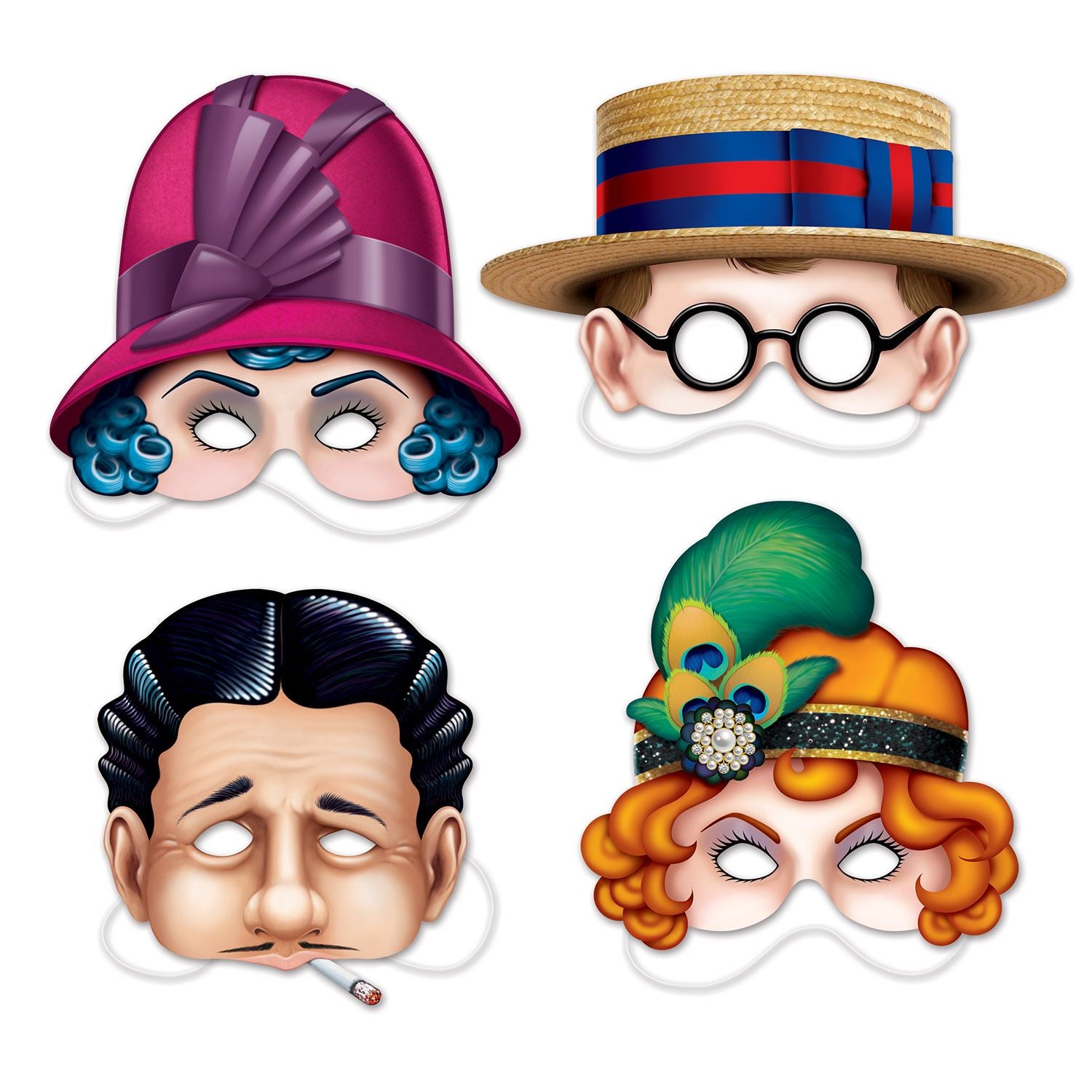 Beistle 20's Masks | Party Supply | Decoration