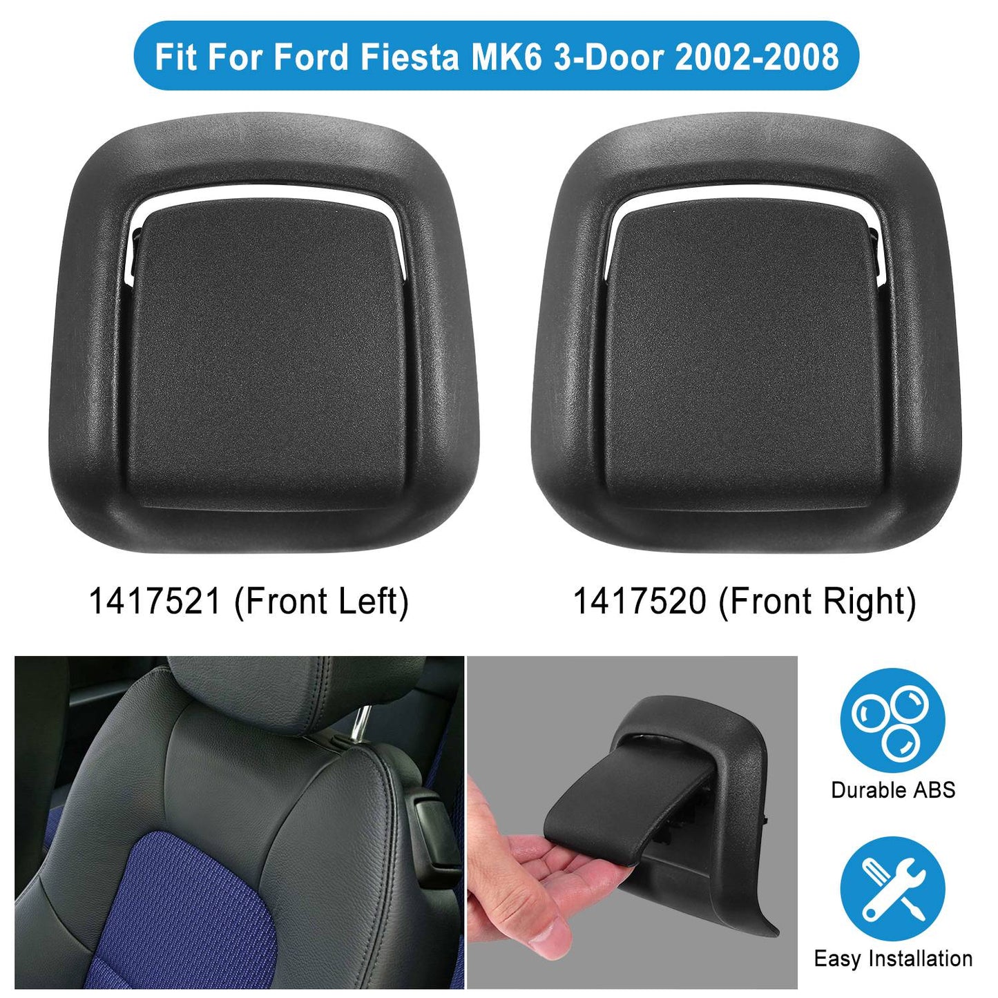 1 Pair Car Seat Release Handles for Ford Fiesta MK6 2002-2008 Auto Seat