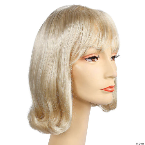 Womens Banged Prom Pageboy Wig | Blonde