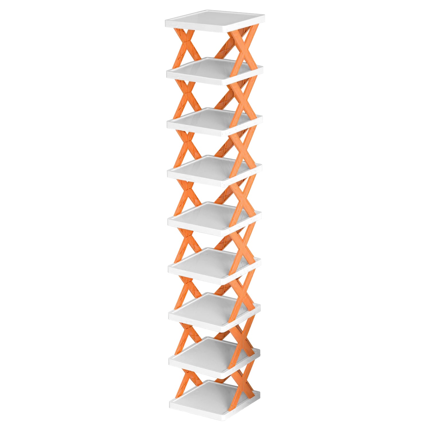 9Tier Narrow Entryway Shoe Rack Plastic Vertical Shoe Organizer Space Savin 8405