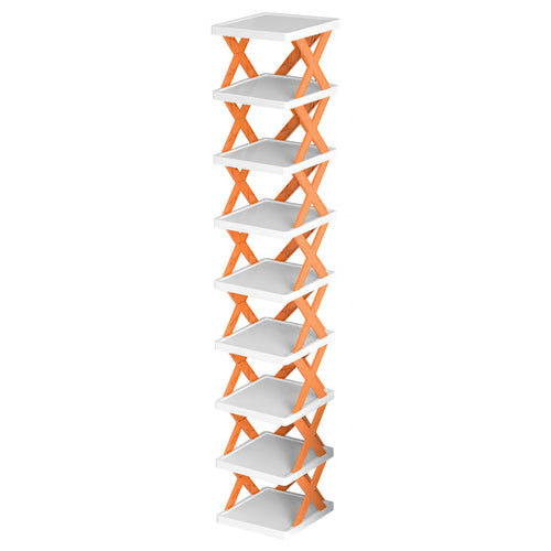 9Tier Narrow Entryway Shoe Rack Plastic Vertical Shoe Organizer Space Savin 8405