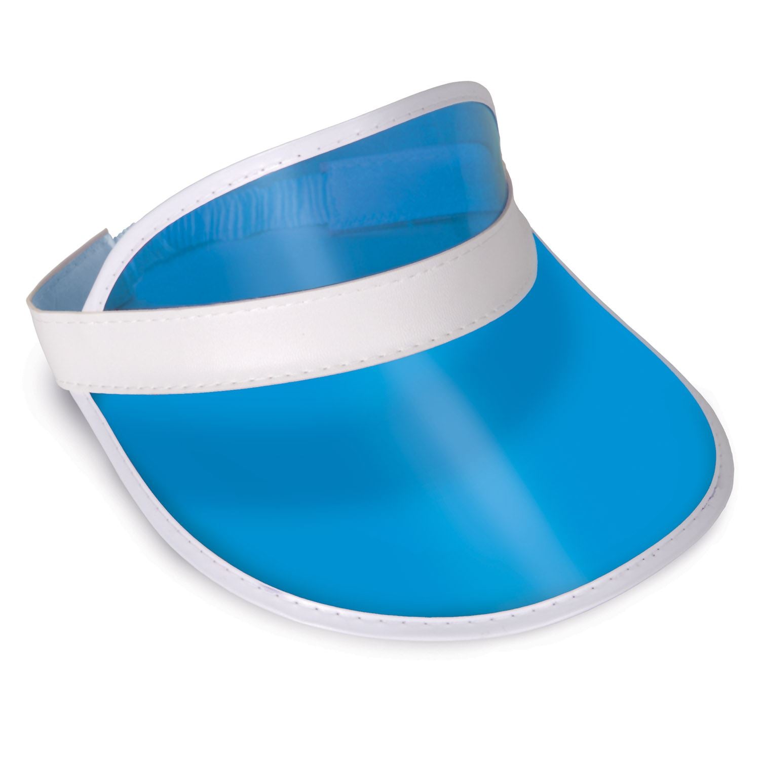 Beistle Clear Plastic Dealer's Visor - Blue - Casino | Party Supply