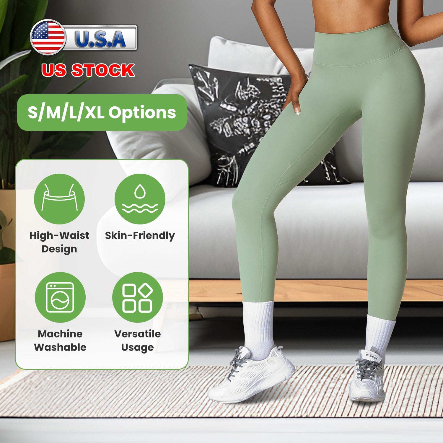 Women s High Waist Workout Leggings Tummy Control Compression Yoga Tight Pants